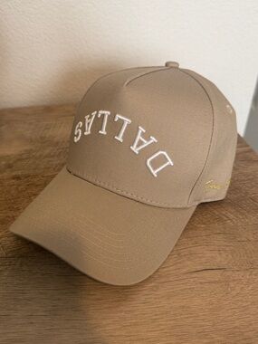 Dallas Embroidered Tan Baseball Cap